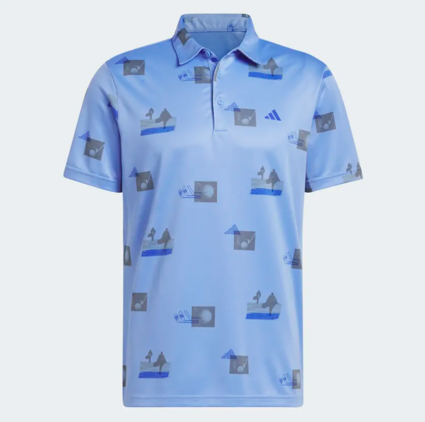 ADIDAS ALLOVER-PRINT POLO SHIRT