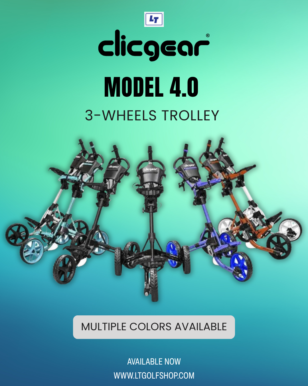 CLICGEAR MODEL 4.0 3 WHEELS TROLLEY