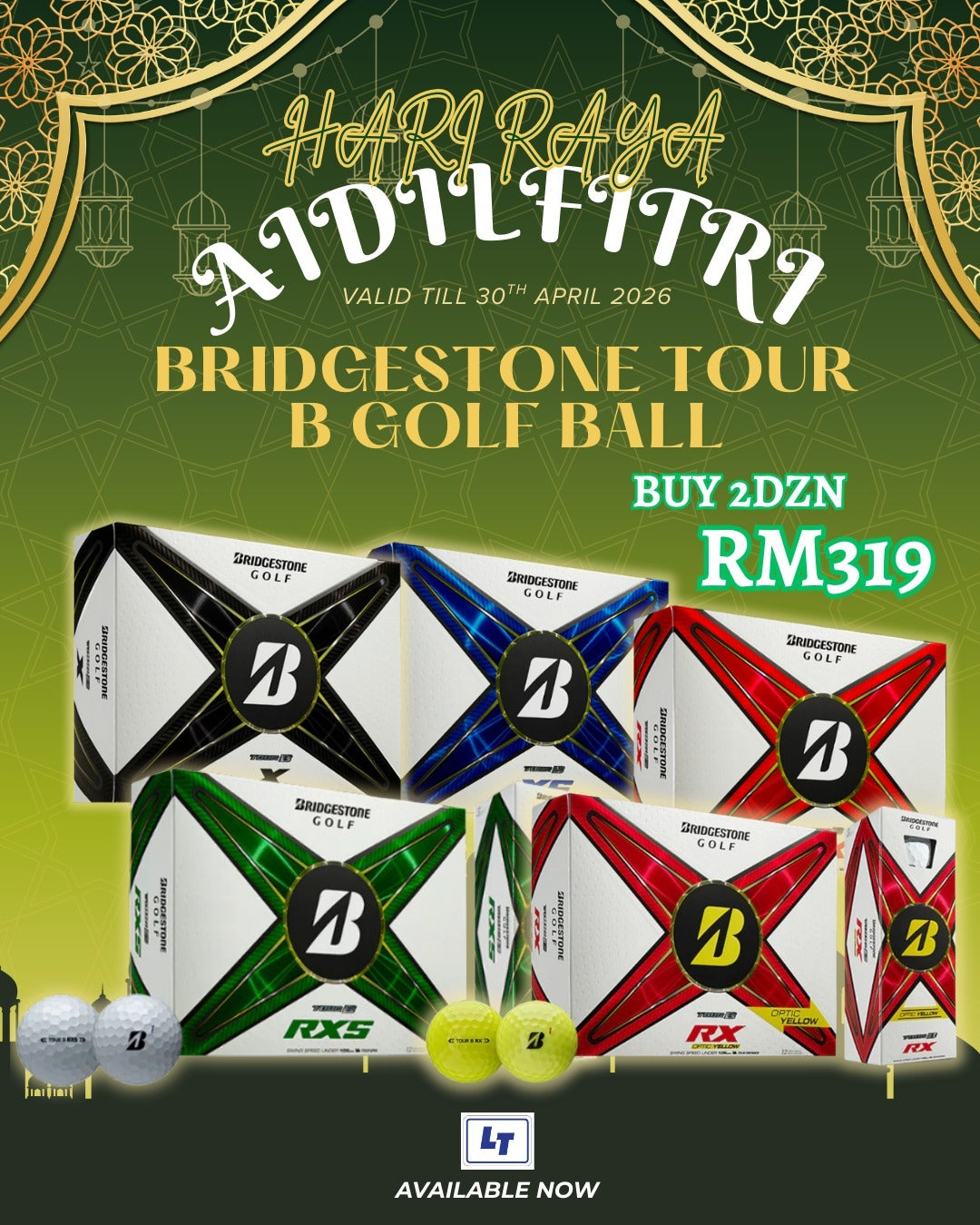 BRIDGESTONE TOUR B GOLF BALL