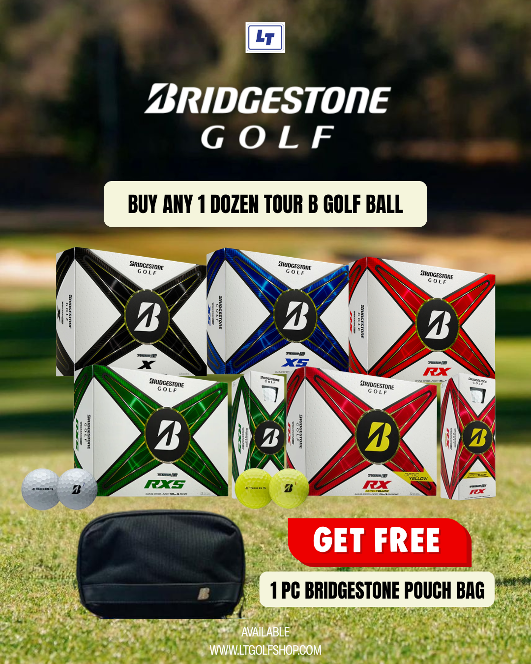 BRIDGESTONE TOUR B GOLF BALL