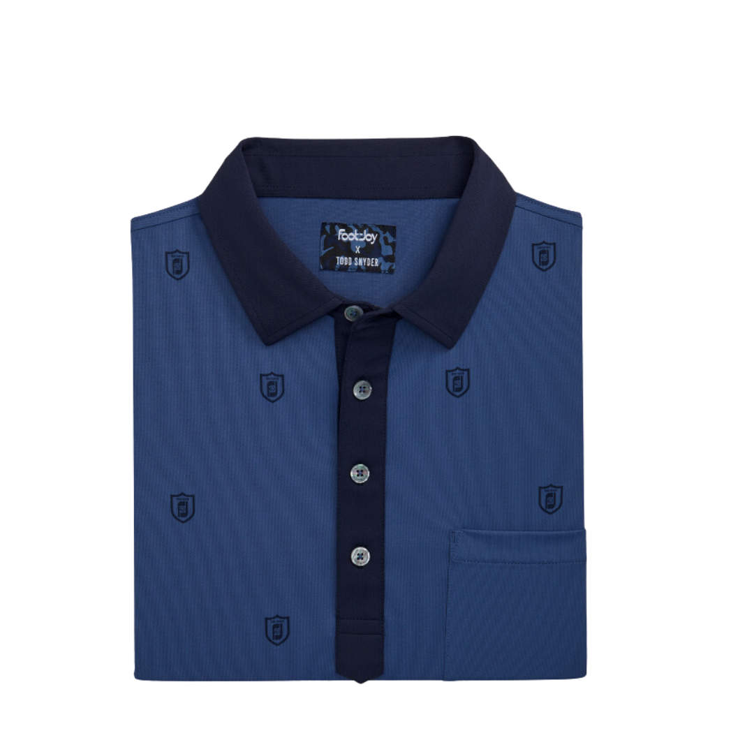 FOOTJOY x TODD SNYDER SHIELD LOGO PRINT POLO SHIRT