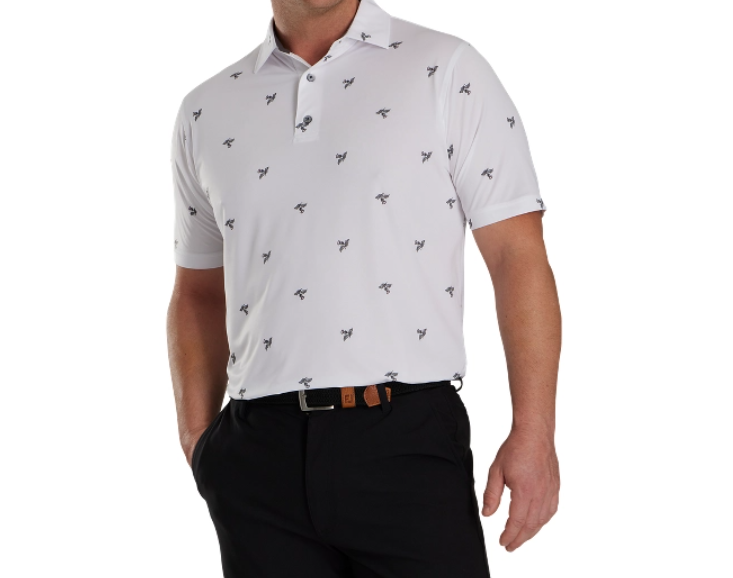 FOOTJOY THISTLE PRINT SELF COLLAR MEN'S SHIRT 24