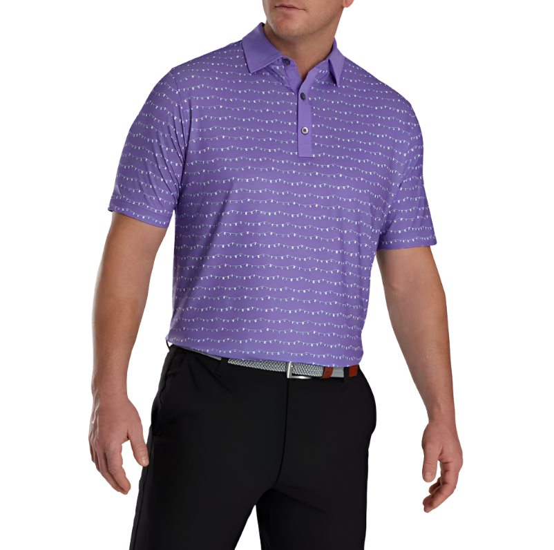 FOOTJOY FLAG BANNER PRINT SELF COLLAR MEN'S SHIRT 24