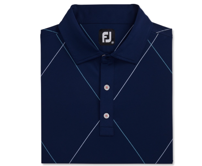 FOOTJOY RAKER PRINT SELF COLLAR MEN'S SHIRT 24