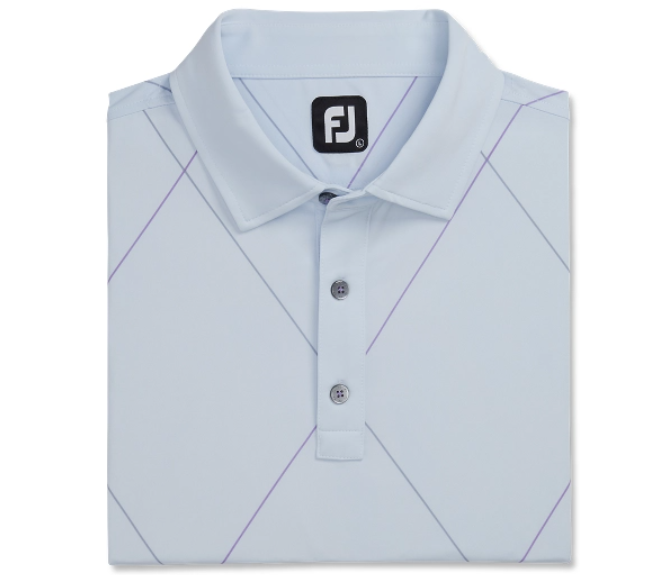 FOOTJOY RAKER PRINT SELF COLLAR MEN'S SHIRT 24