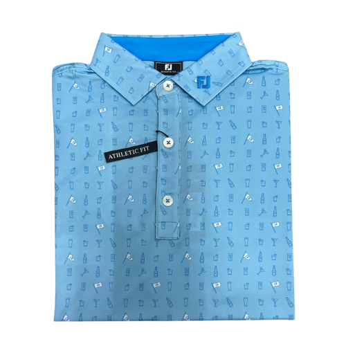 FOOTJOY 19TH HOLE PRINT SELF COLLAR MEN'S SHIRT 24