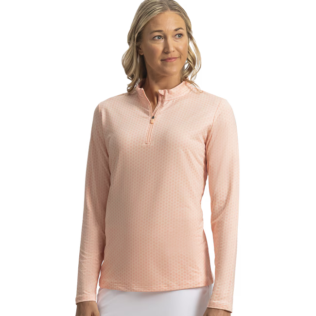 FOOTJOY PRINT LONG SLEEVE QUARTER ZIP