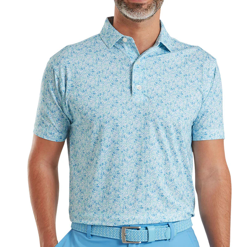 FOOTJOY GS MEADOW PRINT LISLE POLO