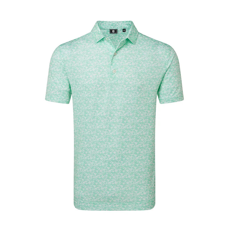 FOOTJOY HIDDEN PALM PRINT LISLE POLO