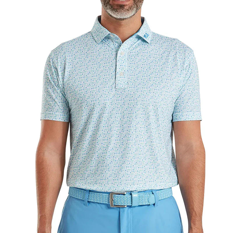FOOTJOY SURFS UP PRINT LISLE POLO