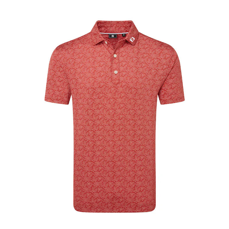 FOOTJOY WINGTIP FLORAL LISLE POLO