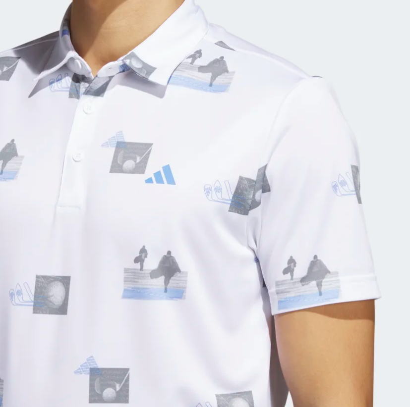 ADIDAS ALLOVER-PRINT POLO SHIRT