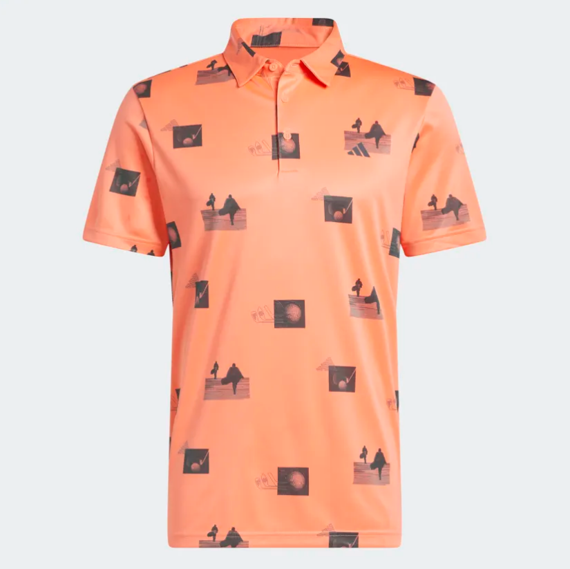 ADIDAS ALLOVER-PRINT POLO SHIRT