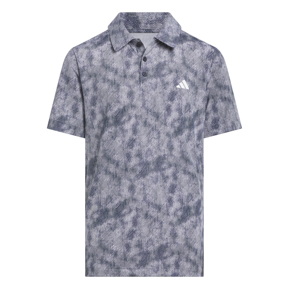 ADIDAS 25 PERFORMANCE TEXTURED PRINT POLO JUNIOR SHIRT