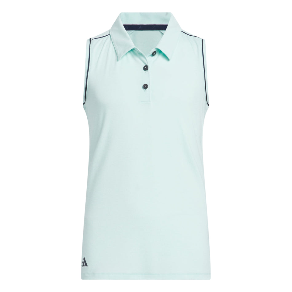 ADIDAS 25 GIRLS PERFORMANCE SLEEVELESS POLO SHIRT