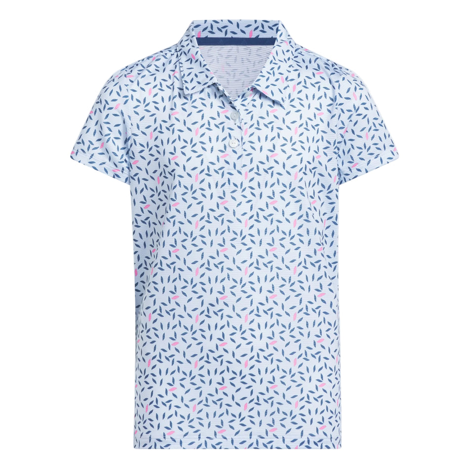 ADIDAS 26 GIRLS SHORT SLEEVE PRINTED JUNIOR POLO SHIRT