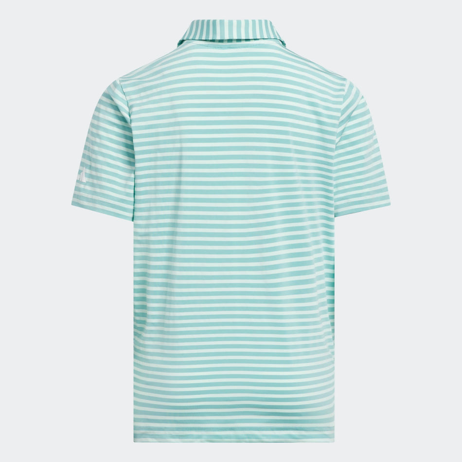 ADIDAS 25 BOYS PERFORMANCE STRIPED JUNIOR POLO SHIRT