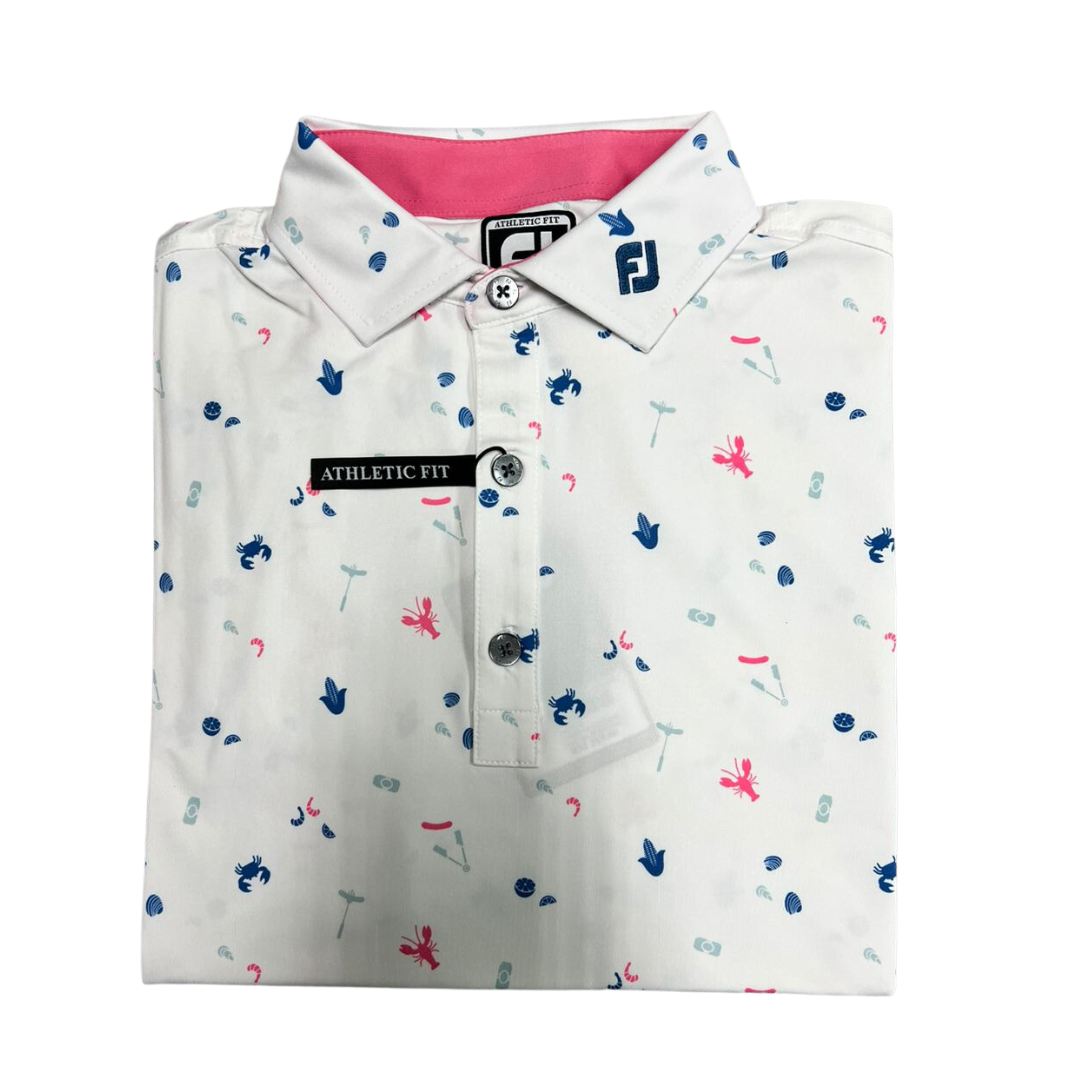 FOOTJOY CLAM BAKE PRINT LISLE MEN'S SHIRT