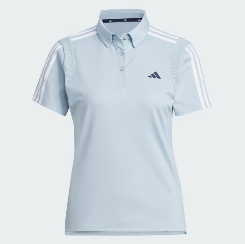 ADIDAS HEAT.RDY 3-STRIPES SHORT SLEEVE WOMEN'S POLO SHIRT