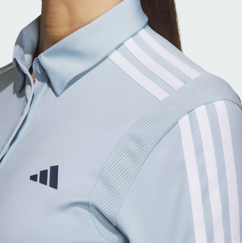 ADIDAS HEAT.RDY 3-STRIPES SHORT SLEEVE WOMEN'S POLO SHIRT