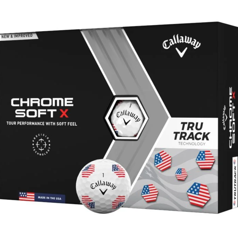 CALLAWAY CHROME SOFT X USA TRUTRACK GOLF BALL