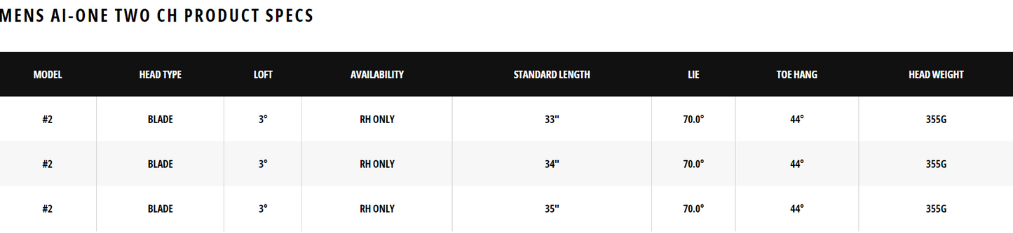 ODYSSEY AI-ONE #2 CH PUTTER