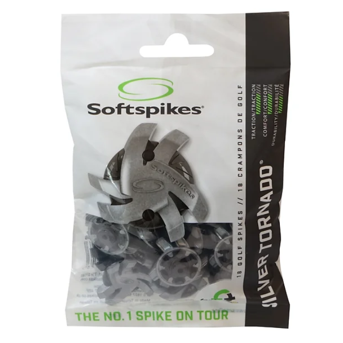 SOFTSPIKES FAST TWIST SPIKES SILVER TORNADO (18 Cleats)