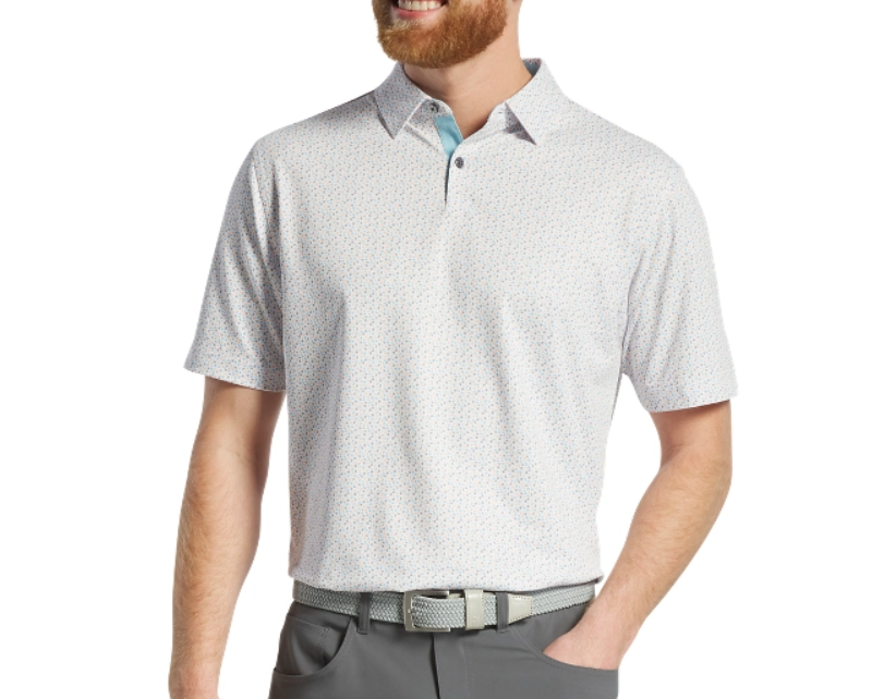 FOOTJOY GEOMETRY PRINT STRETCH MEN'S SHIRT 24