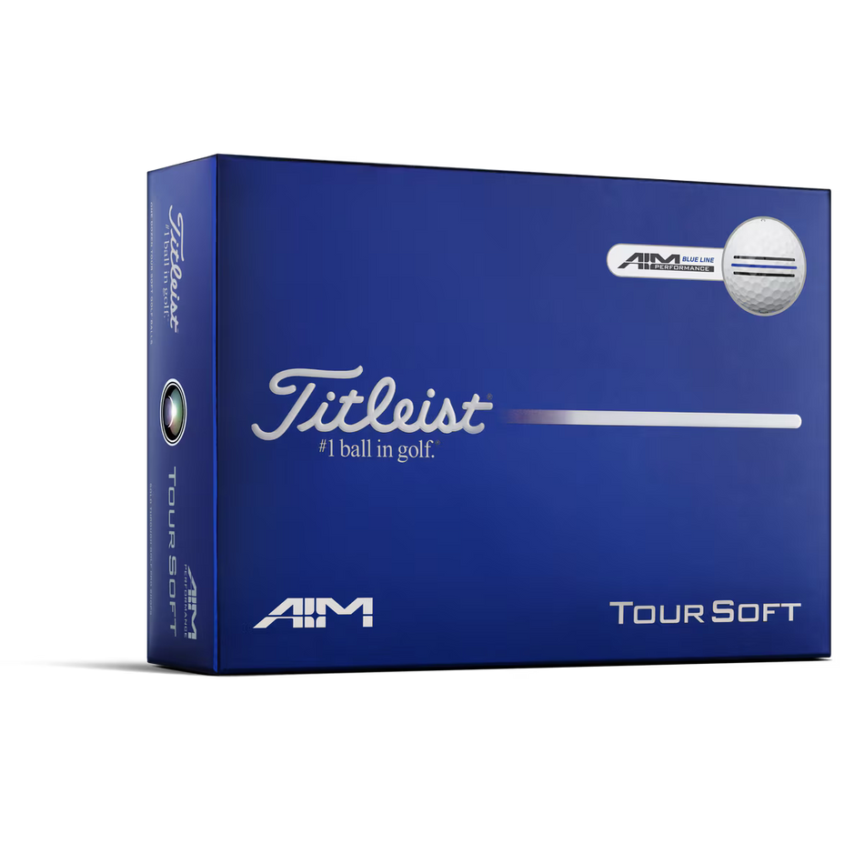 TITLEIST 26 TOUR SOFT BLUE AIM LINE GOLF BALL