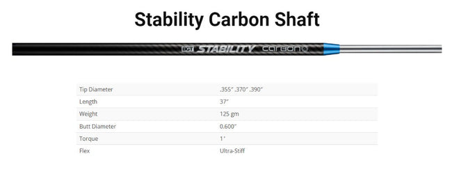 BGT STABILITY CARBON SILVER 0.355 PUTTER SHAFT