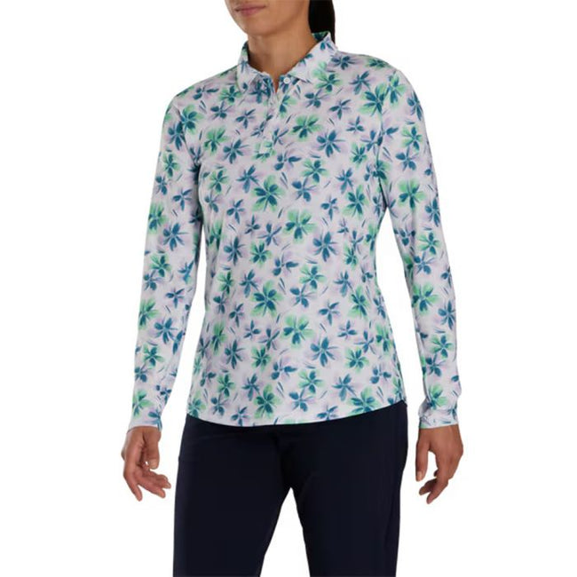 FOOTJOY LONG SLEEVE FLORAL SUN PROTECTION WOMEN'S SHIRT