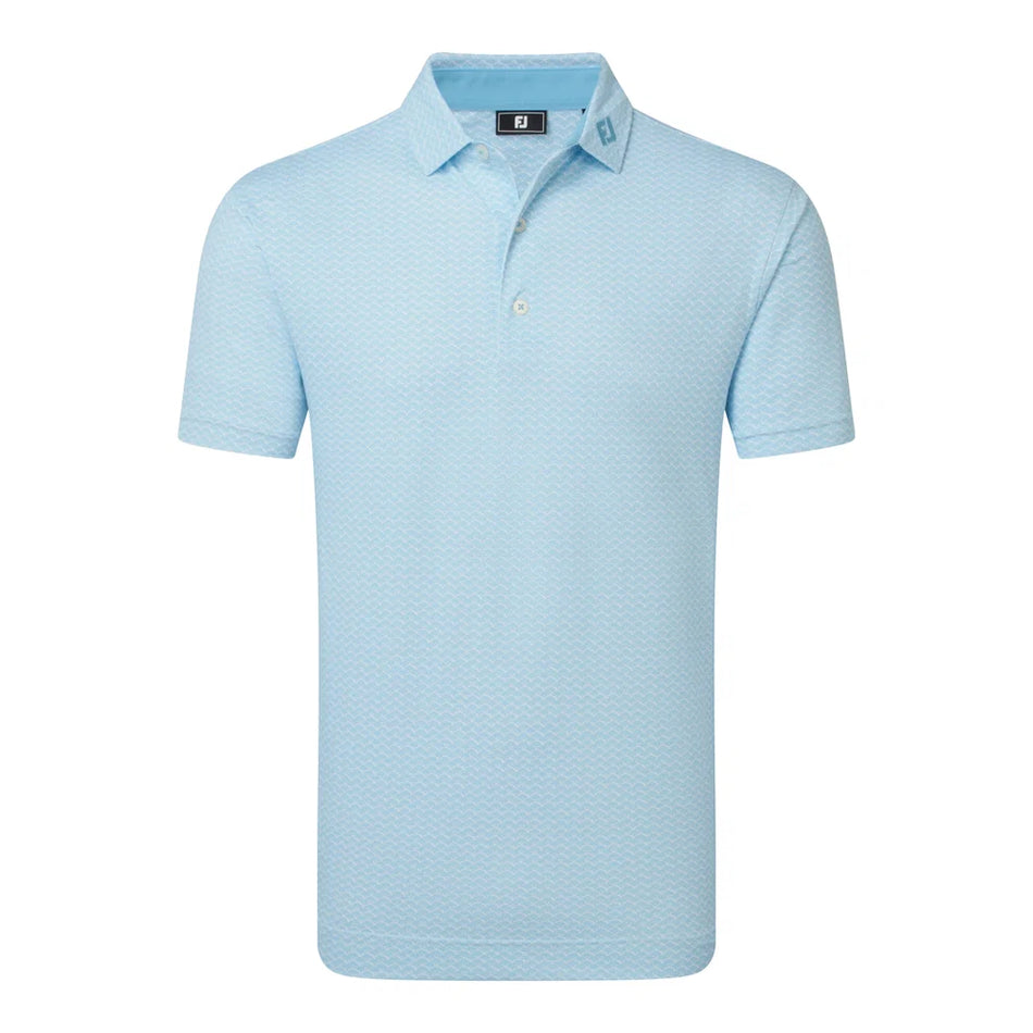 FOOTJOY 26 SCALLOP GEO PIQUE GOLF POLO SHIRT