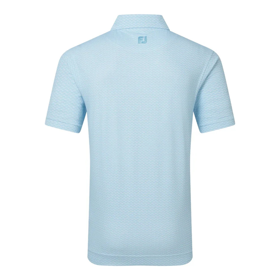 FOOTJOY 26 SCALLOP GEO PIQUE GOLF POLO SHIRT