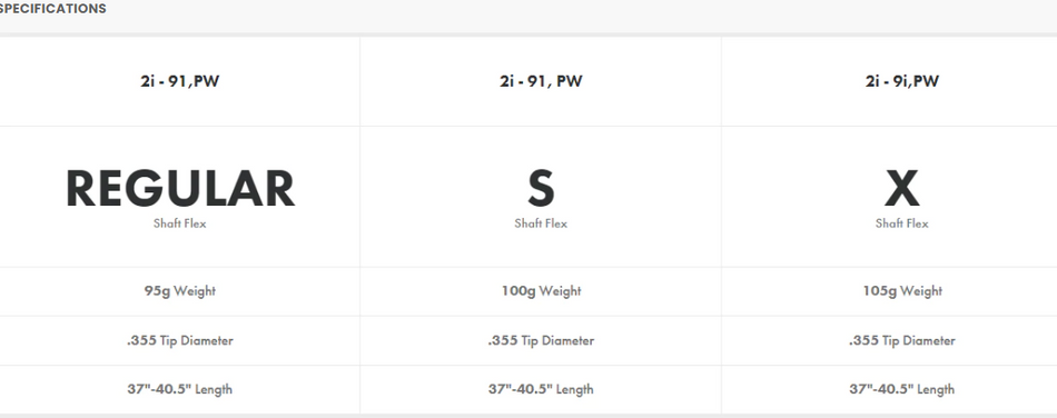 KBS TOUR LITE CHROME SHAFTS