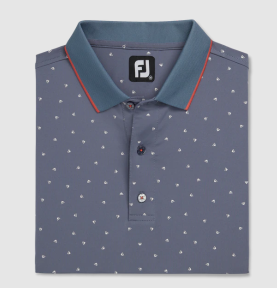 FOOTJOY PUSH PLAY PRINT LISLE KNIT - SELF COLLAR MEN'S SHIRT