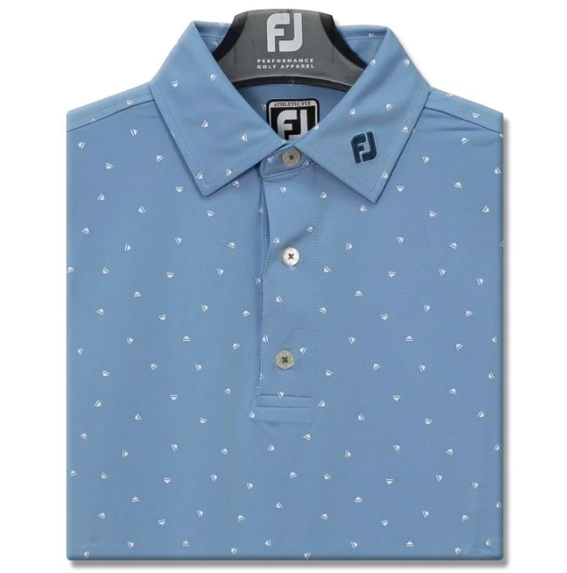 FOOTJOY PUSH PLAY PRINT LISLE KNIT - SELF COLLAR MEN'S SHIRT