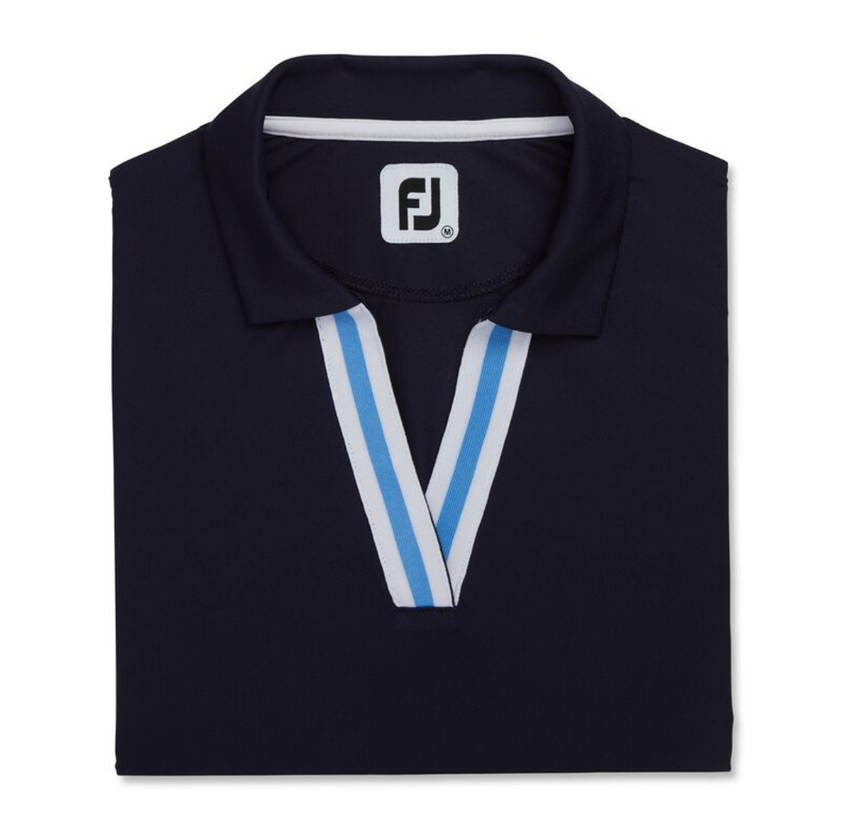 FOOTJOY STRIPE RIBBON TRIM WOMEN'S SHIRTS