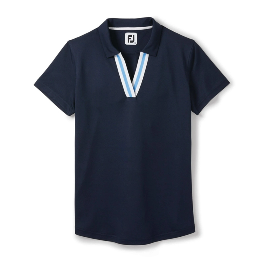 FOOTJOY STRIPE RIBBON TRIM WOMEN'S SHIRTS