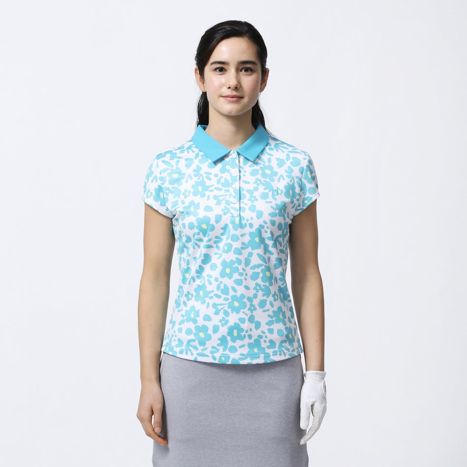 FOOTJOY FLOWER PRINT SHORT SLEEVE COOLING WOMEN'S SHIRT