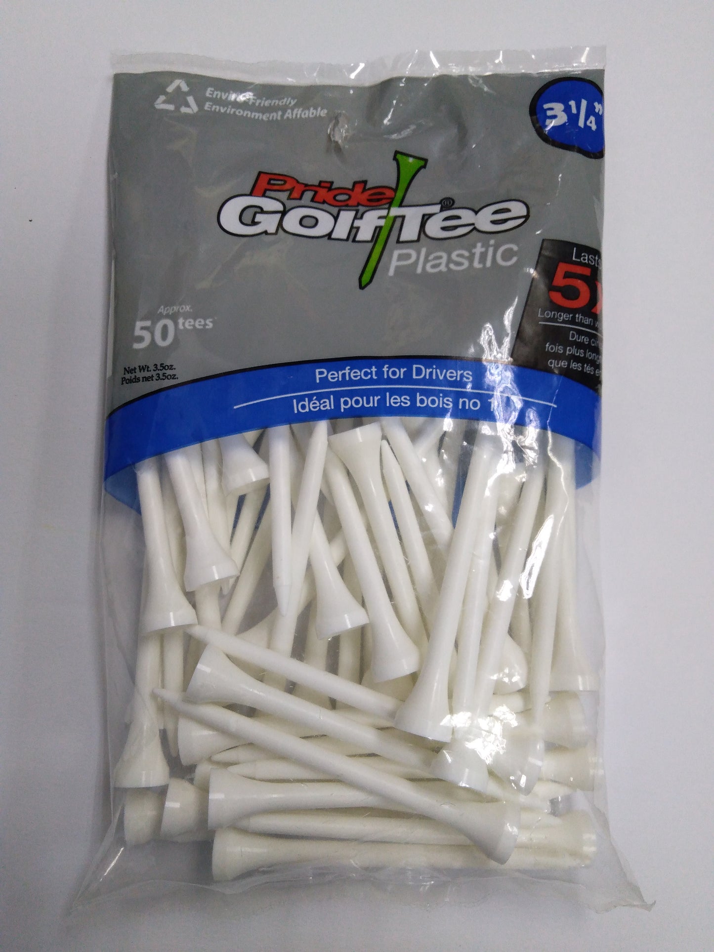 PRIDE GOLF TEE 3 1/4" - PLASTIC TEES