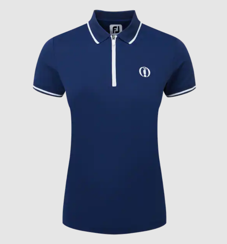 FOOTJOY THE OPEN LADIES ZIP POLO SHIRT