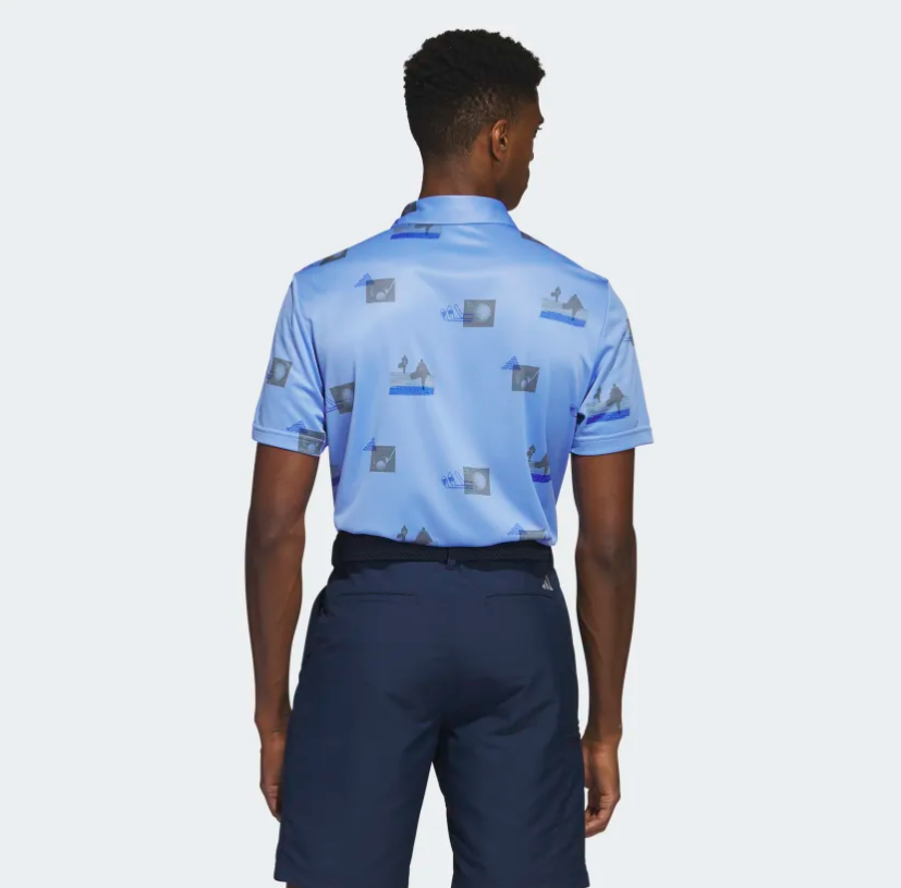 ADIDAS ALLOVER-PRINT POLO SHIRT